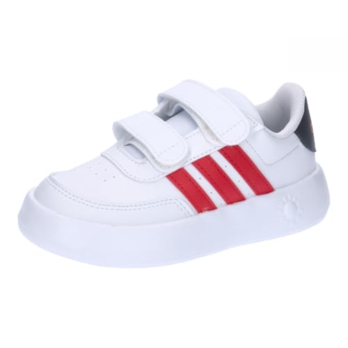 adidas Breaknet 2.0 Shoes Kids Sneakers for Unisex-Children, Cloud White Better Scarlet Carbon, 6.5 UK