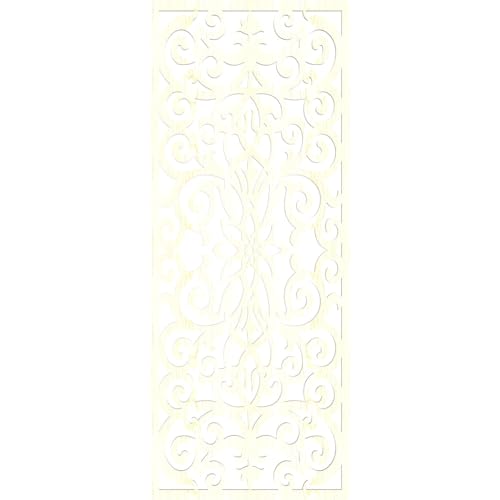 Image of Buel Decorative Pierced Fretwork Wood Wall Panels, 21 3 /8 inchW x 54 3 /8 inchH x 1 /4 inchT, Red Oak