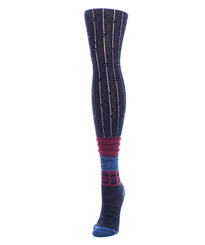 Image of Women's Designernate Cotton Blend Multi-Pattern Sweater Tights