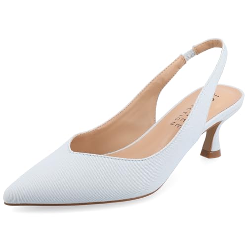 Kitten Heel Pumps by Journee Collection in Faux Leather
