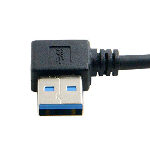 CY USB 3.0 Type-A Male Angled to USB 3.0 Type-A Female Extension Cable 20cm 5Gbps (Right Angled) - Image 4