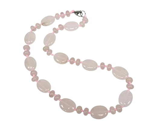 Collier quartz rose idée cadeau idéale pour l'anniversaire d'une femme