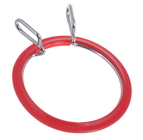 Metal Yaylı Gergi Nakış Çemberi, Çapraz Dikiş ve Darning Hoops, Kırmızı, Küçük