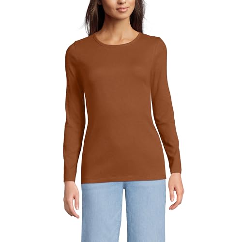 Image of Lands' End Women's Cotton Rib Knit T-Shirt