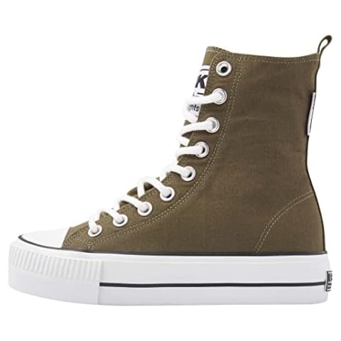 British Knights Women's Kaya High Sneaker, Olive Green, 5 UK Cover