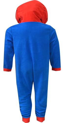 Boys Spiderman Fleece Hooded Blanket Sleeper Pajamas2