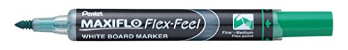 Marqueur effaçable Maxiflo Flex-Feel Pentel vert avec sa pointe conique de 4,6 mm