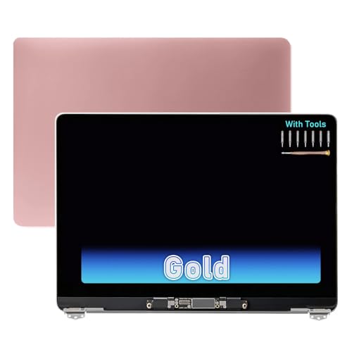 Image of Screen Replacement for MacBook Air M1 2020 A2337 EMC 3598 MGN63 MGN93 MGND3 MGN73 MGNA3 MGNE3 661-16807 661-16806 661-16808 Retina Full LCD Display Assembly 13.3 inch 2560x1600 (Rose Gold)