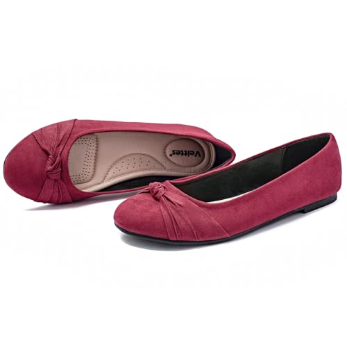 Image of Veittes Women's Round Toe Wide Width Ballet Flats