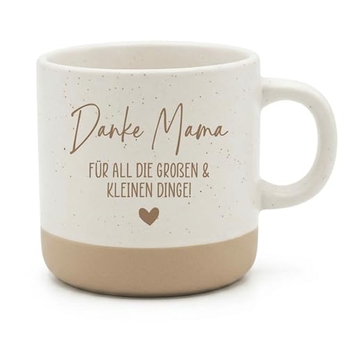 Danke Mama Tasse – Muttertagsgeschenk für Mama – liebevolle Kaffee Tasse mit Spruch – Geschenk Mama Geburtstag Weihnachten – Dankeschön Mama Geschenk Keramik 360 ml