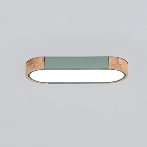 Lámpara de techo LED de madera nórdica pequeña CFWSHJ verde regulable