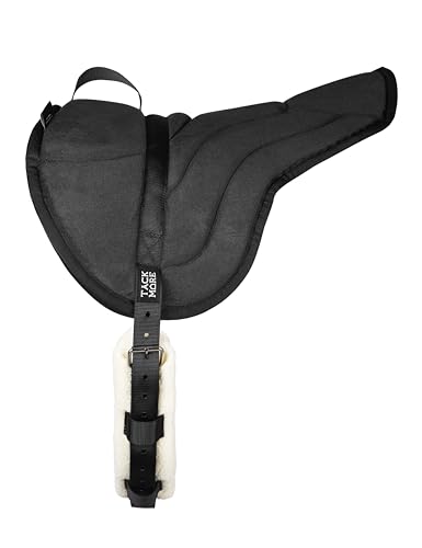 Tackmore Bareback Pad for Horses Anti-Slip Bareback Saddle Pad with Thick Cushioning Ergonomic Design for Comfortable Riding Black