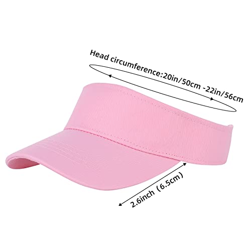 Sun Visor Hat Adjustable 100% Cotton Ponytail Sport Hats Kids Beach Visor Sun Visors for Girls Youth Women4