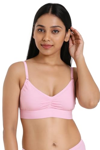 Image of Women's Non-Padded Cotton Bra with Sports Look | Soft Stretchable Everyday Bra | Wire-Free Comfortable Innerwear