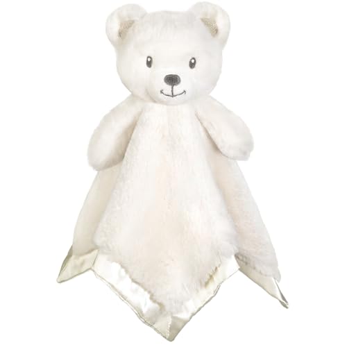 BEILIMU Bear Security Blanket Soft Baby Lovey Fluffy Blanket Unisex Lovie Snuggle Toy Baby Bear Stuffed Gift for Newborn, Boys and Girls, 16 Inch