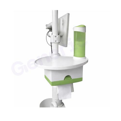 Image of Dental 3 in 1 Utility tray with Dispenser Water Cup Holder, Tissue Box & Utility Tray for Dental Implant of dental chair parts (Pack of 1 / Green)