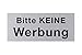 Metafranc Klebeschild "Bitte keine Werbung" - 60 x 25 mm - aus Aluminium - in Edelstahl-Optik - Selbstklebende Rückseite / Beschilderung / Infoschild / Briefkastenschild / 507500