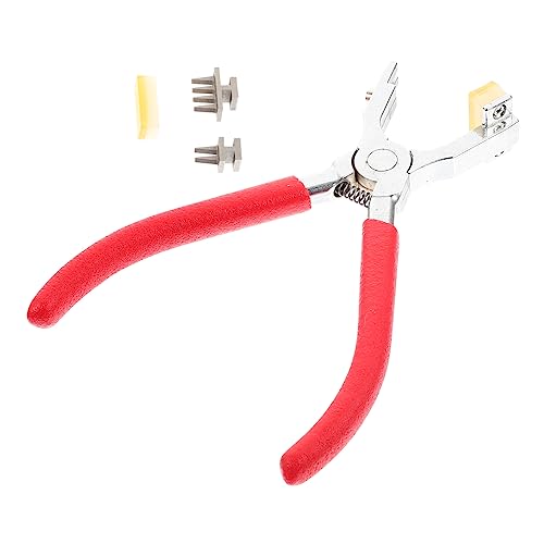 Garneck 1 Set Leather Punch Tool Steel Crafting Kit for Watch Straps DIY Projects Quiet Easy to Use Teeth Options for Precise Leather