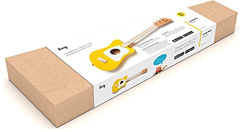 Loog Mini Acoustic Kids Guitar, Mini Stand And Strap Bundle For Beginners, Ages 3+ (Yellow) #TOP4