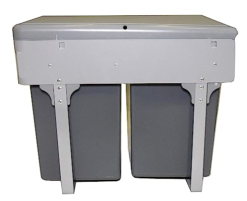 DBR Plastic Kitchen Sliding Pull-Out Waste Bin (250 X 452 X 365 Mm) Cabinet Width For Dust Bin 10 Inches,Gray