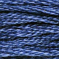 Image of DMC 117-312 Mouline Stranded Cotton Six Strand Embroidery Floss Thread, Dark Baby Blue, 8.7-Yard