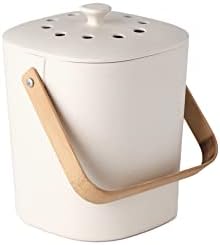 Bamboozle Food Compost Bin, Indoor Food Composter for Kitchen (Natural)