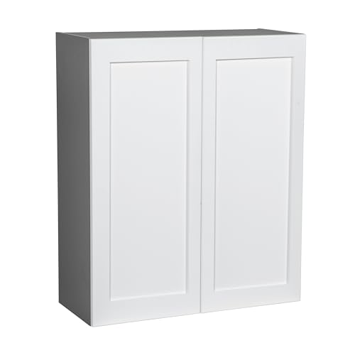 WallKitchens 24" x 36" Wall Cabinet-Double Door-with Shaker White Matte