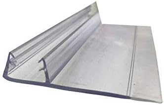 Gordon Glass® Universal Shower Door Polycarbonate U-Channel with 90 Degree Vinyl Fin Seal for 5/16" and 3/8" Glass - 73" Long