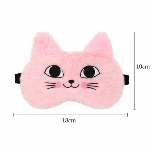 Image of Jenna Eye Mask for Sleeping | Soft Sleep Mask for Girls, Women & Children | Colorful Eye Cover for Travel, Naptime & Night Sleep (Fur Tomcat Pink)