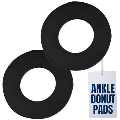Boxum Ski Ankle Donut Pads with Adhesive Backing - Foam Fitting Pads for Ski & Snowboard Boots, Work Boots, Skates, & More - Pain Relief & Ankle Blister Protection