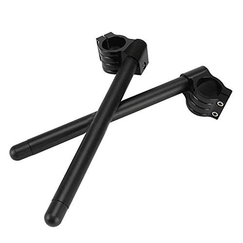 Image of Universal 41mm CNC Fork Clip-ons Handle Grip Handlebar for Motorcycle Black