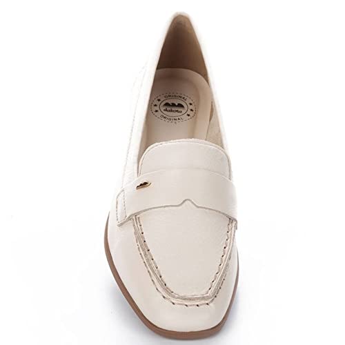 Sapato Mocassim em Couro Feminino Dakota Bege