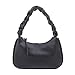 Emperia Braided Top Handle Shoulder Bag For Women, Trendy Designer Small Hobo Tote Handbag_Black