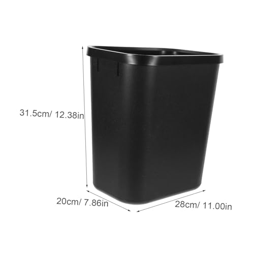 Caneca de basura rectangular negra Kichvoe de 15 L miniatura 2