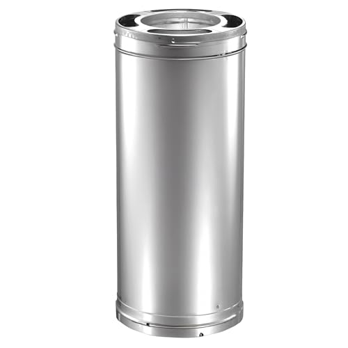 DuraVent DuraPlus Triple-Wall Chimney Stove Pipe, 6' x 36' - Galvanized Steel Vent and Exhaust...