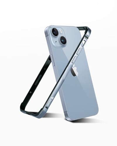 RAEGR Phone Case | Anodized Aluminum Bumper | Mag-Safe Compatible | Edge Armor Protective Minimal Case Compatible with iPhone 15 (6.1-Inch) 2023 - Sierra Blue RG10482