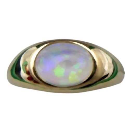 Genuine Ethiopian Opal Ring, 925 Sterling Silver Ring, Women's Vermeil Ring, Natural Gemstone Ring, Gemstone Ring, Men's Wedding Ring, Good Friday Ring, Mother's Day Gift Ring, Unisex Handmade Ring