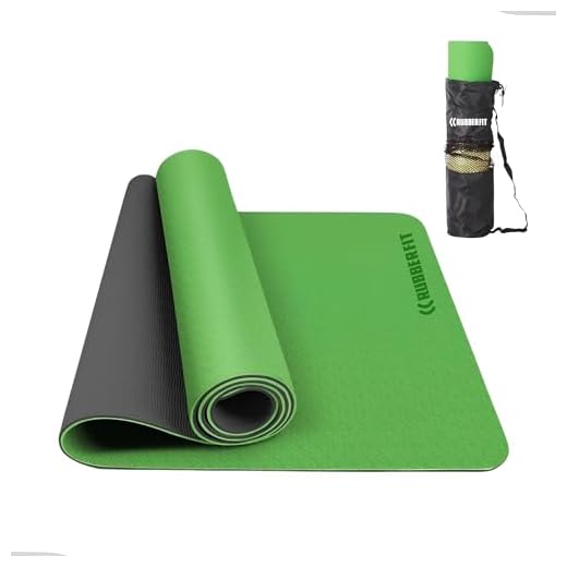 Tapete de Yoga Antiderrapante TPE 6mm Pilates Biodegradável Ecológico com Bolsa (Preto e Verde)