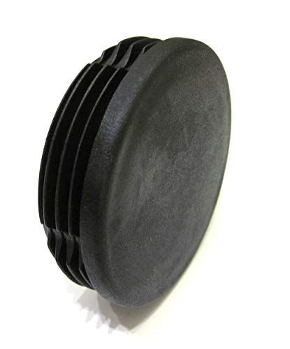 2 3/8 Inch (Approx. 60mm) Round Plastic End Cap (for Hole Size from 2 1/8 to 2 9/32, Including 2 1/4 inches, 54mm - 58mm), Cover for Fence Post, Furniture Finishing Plug (Black, 4)
