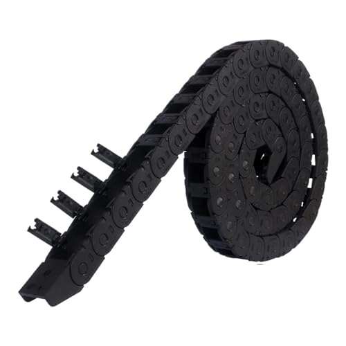 Chaîne porte-câbles ouverte nylon 10x11mm longueur 1000mm avec connecteurs d'extrémité