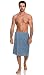 TowelSelections Cotton Terry Bath Towel Shower Wrap for Men Small/Medium Blue