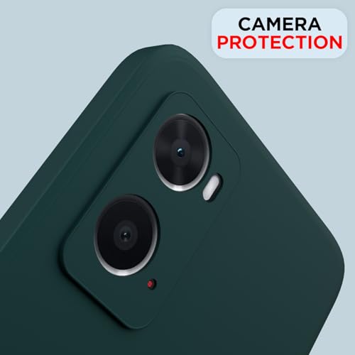 Image of Outlouders Back Cover for Oppo A76 / Oppo A96 / Oppo A36 | Camera Protection | Durable Soft Matte Silicone Bumper Case (Green)