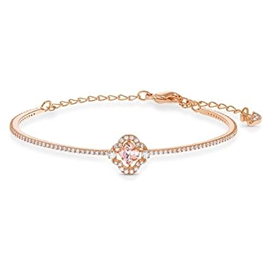 Swarovski Brazalete Una  Trébol  Rosa  Baño tono oro rosa