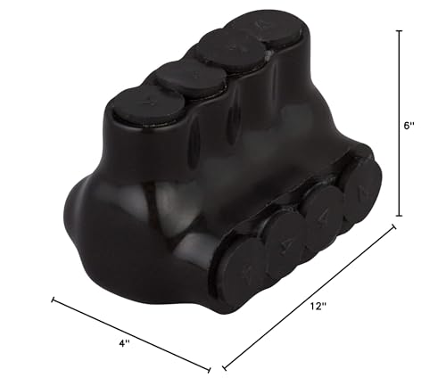 Image of Morris Products 97520 Black Insulated Multi-Cable Connector - Single Entry 4 Ports 2-14, 4, 4 AWG, Dual Rated CU9AL Aluminum, 600V, cULus Listed, 5-Pack