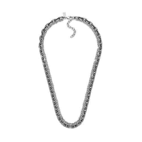 Armani Exchange Hombre Collar de acero inoxidable con cierre de mosquetón