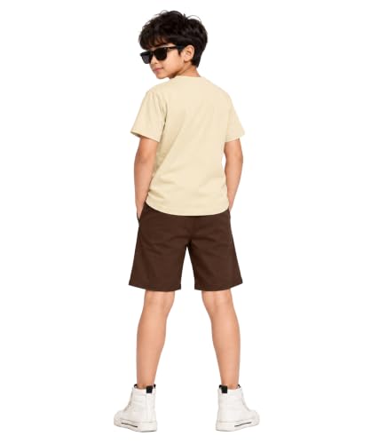 Image of KYDA KIDS Boys 100% Cotton Regular fit T-Shirt Shorts Clothing Set | Kids Co-Ord Set | Half Sleeve T-Shirt with Matching Shorts | Soft Breathable Fabric | Comfortable Stylish Casual Wear