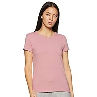 Van Heusen Women Lounge T-Shirt – Super Combed Cotton Elastane – V-Neck, Short Sleeve, Short Sleeve, Reflective Trim
