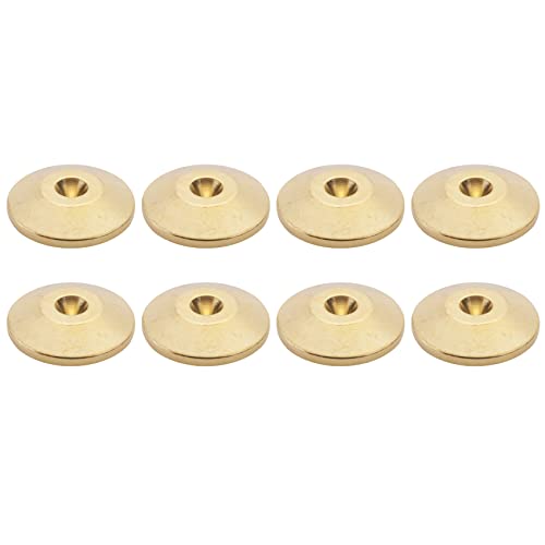 8 Pcs Universal Copper Speaker Pads Speaker Shock Pad Isolation Stand Feet Cone Mats Floor 25 x 4mm