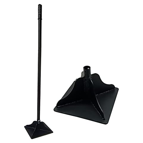 Zhitaoxun 48 inch Steel Tamper with Handle 8 Inch X 8 Inch Garden Yard Tamper, Heavy Duty Well Tool for Leveling Soil Installing Pavers and Repairing Unevenness Cover