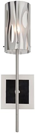 Varaluz AC1071 Chroman Wall Sconce - Two-Layer Smoky Chrome Glass Shades